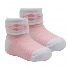 S520-P: Pink 2 Pack Anti-Slip Terry Socks (0-12 Months)
